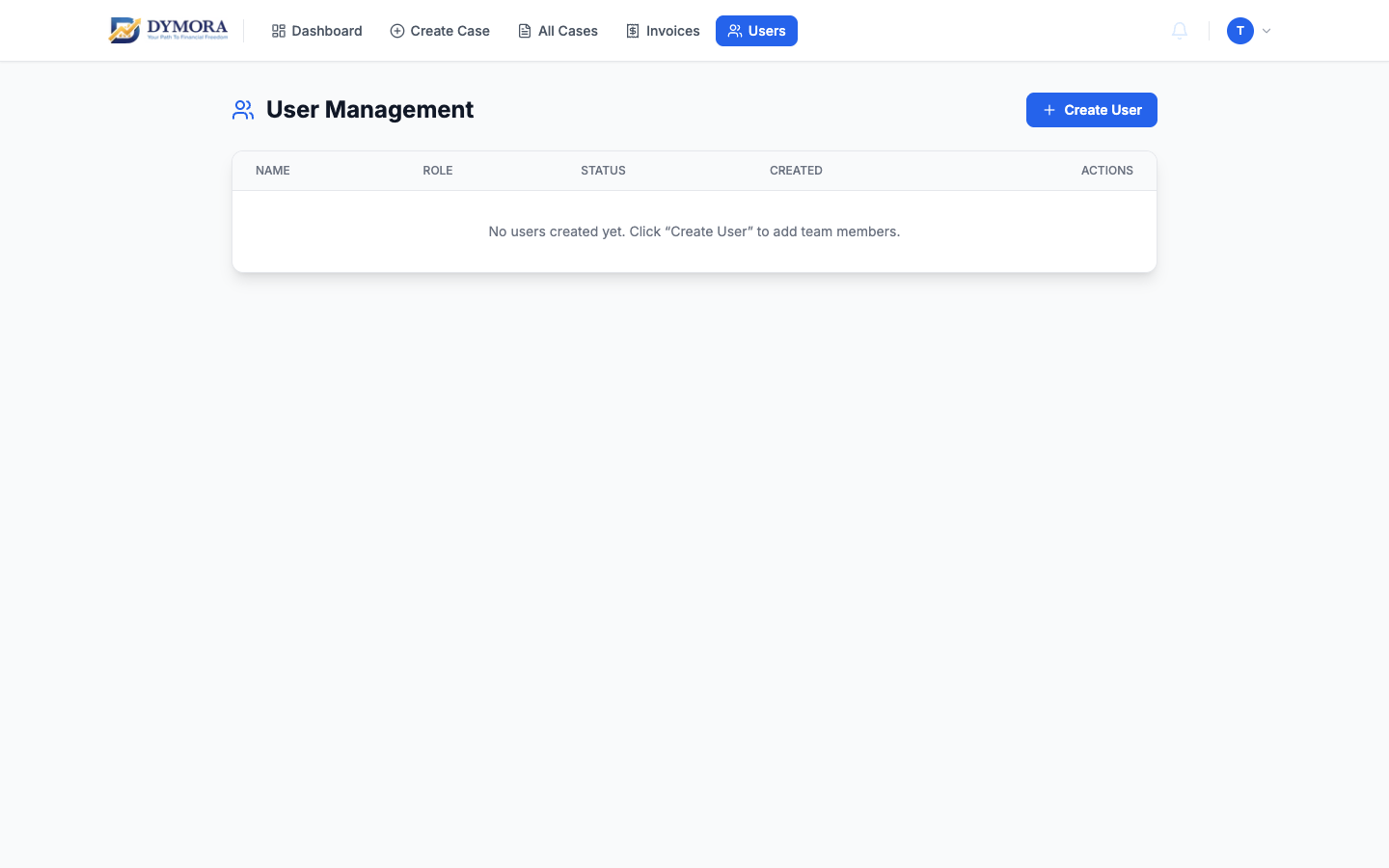 Users page